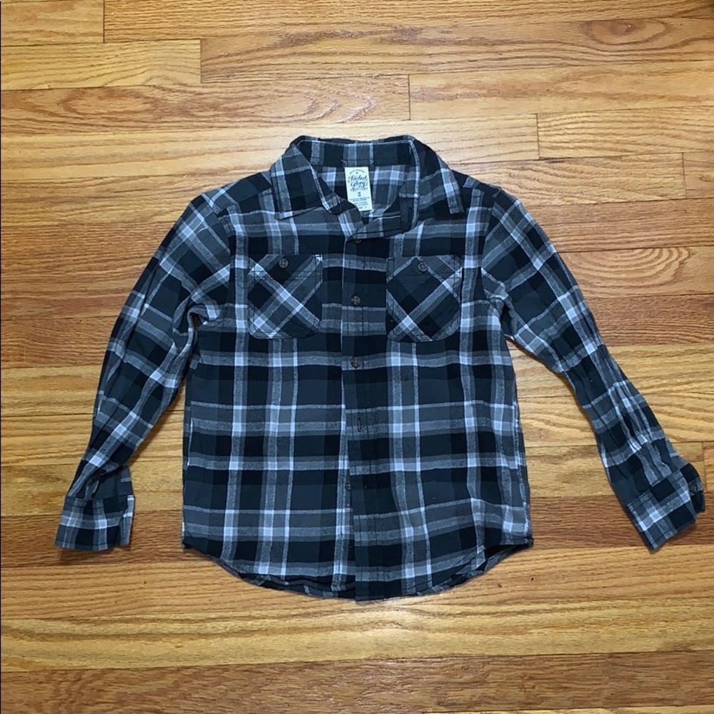 Kids White/Gray/Black Flannel